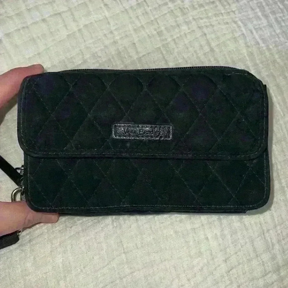 Vera Bradley Black Quilted Wristlet - Picture 2 of 7